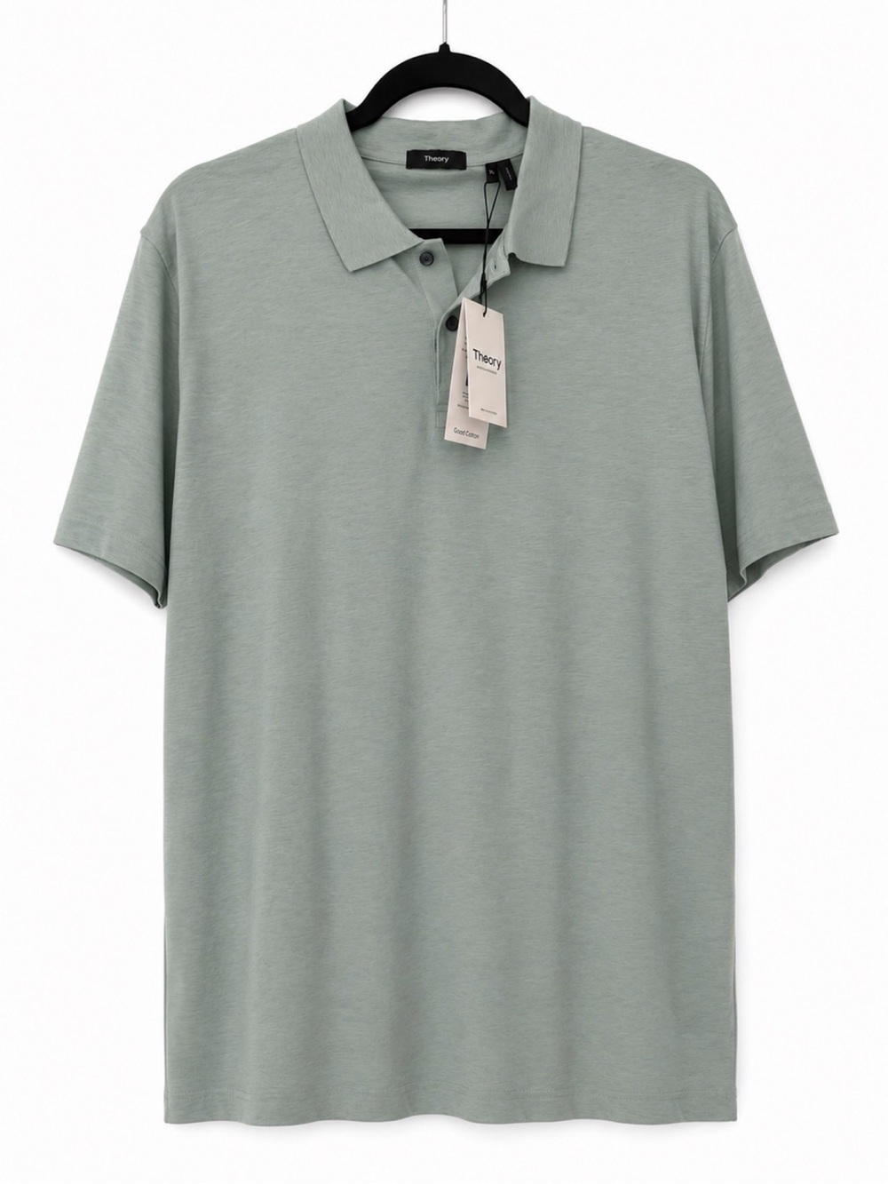 Theory Men's Light Sage Green Polo